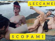 Teen elivalove gets wild on public beach - tight pussy licked fucked hard in 4k