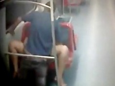 Amateur couple caught having sex in public