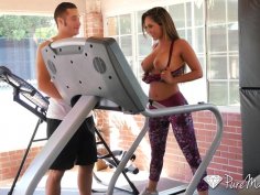 Sport milf reena sky gets intimate with her handsome fitness instructor